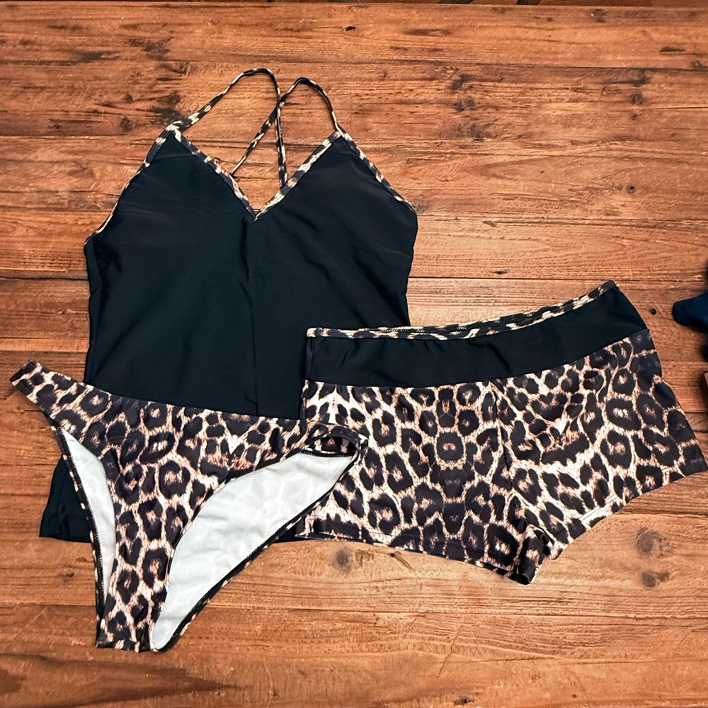 U15 - Leopard Print Swimwear Set
